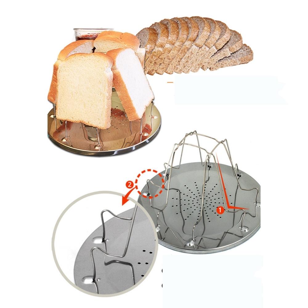 Tostadora de pan de acero inoxidable Tostadora plegable Rack (ESG20613)