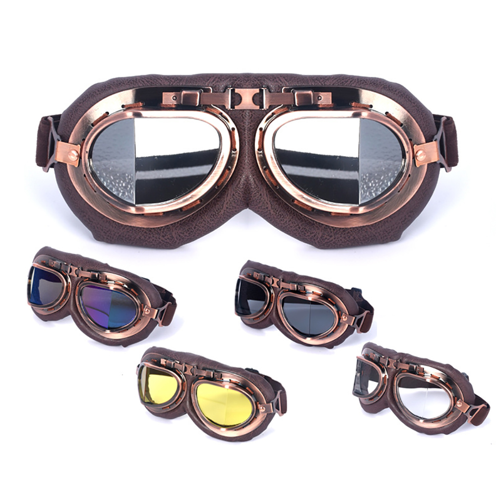 Aviator Goggles Copper Vintage Bicycle Classic Goggles Gafas de sol (ESG21619)